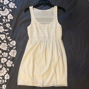 Sleeveless White Dress with Cutout Back